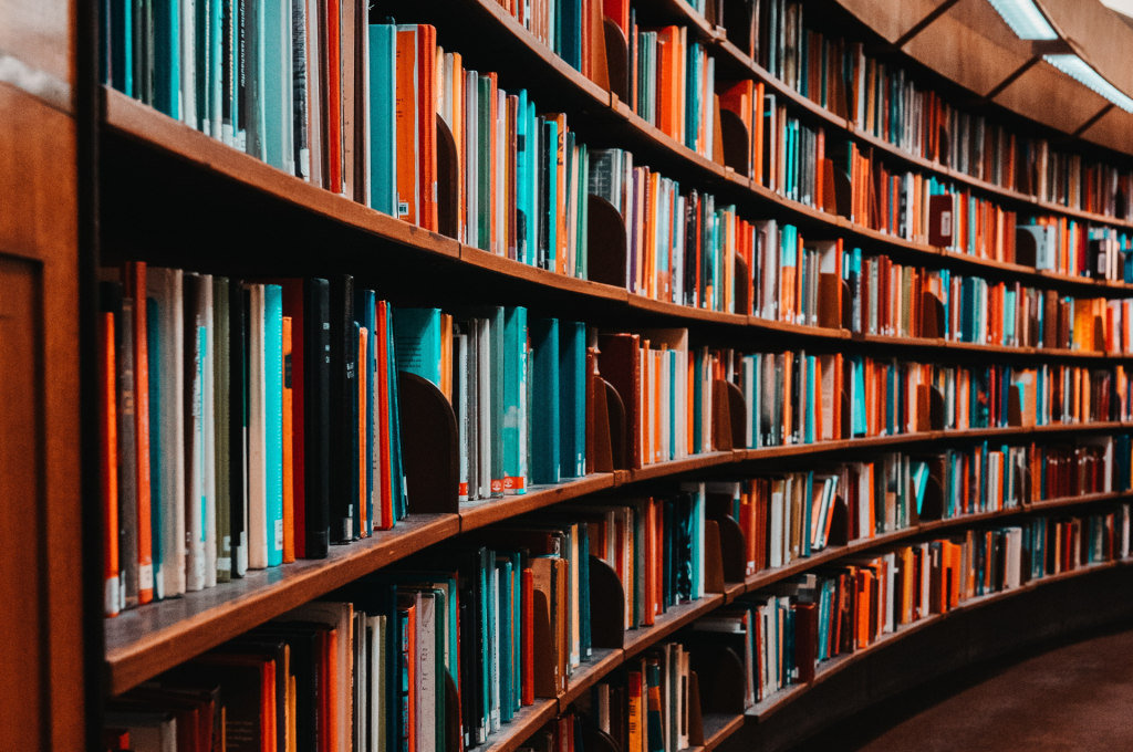 Books in a library